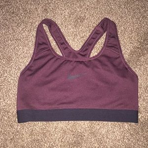 NIKE DRI-FIT Small women’s sports bra burgundy